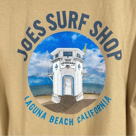 Joe's Surf Shop Large Lighthouse Beach Ocean Graphic Tee Shirt Nature Coastal - Picture 7 of 7